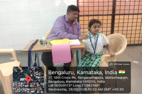 Annual School Health Check-Up Camp at Nirmala Rani School, Malleshwaram